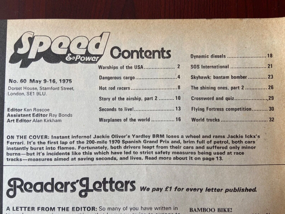 Speed & Power Magazine May 1975 Cover Seconds To Live! 248g - Image 2 of 3