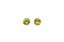 matched pair natural yellow sapphire 4.5mm round 0.98ctw loose gemstones new