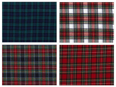 Servietten Schottenkaro 4er Pack Hergestellt in UK Karo Baumwolle Esszimmer Serviette 4 Farben