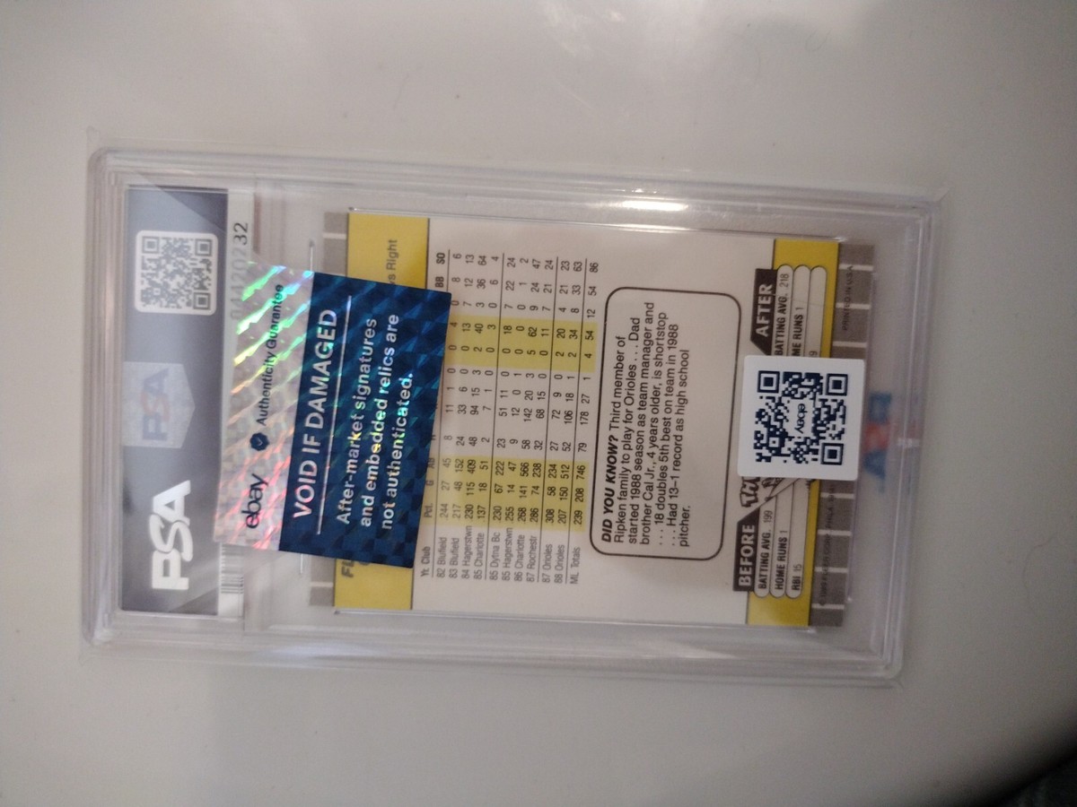 1989 Billy Ripken ff error card Extremely Rare. PSA 10 On 10 Gem