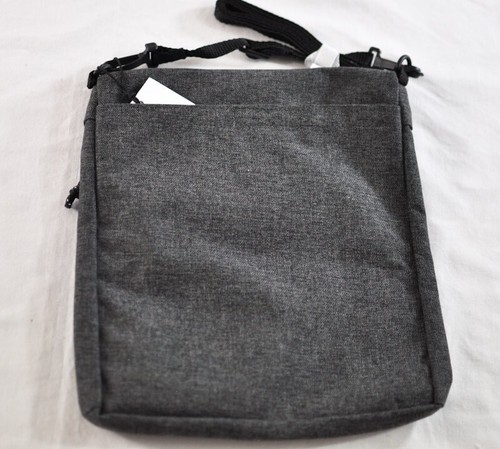 men's Eastpak shoulder bag dark gray zippers pockets shoulder strap nylon blend - Picture 2 of 9