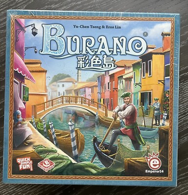 Burano Board Game by Yu-Chen Tseng & Eros Lin 2015 EmperorS4, New and Sealed