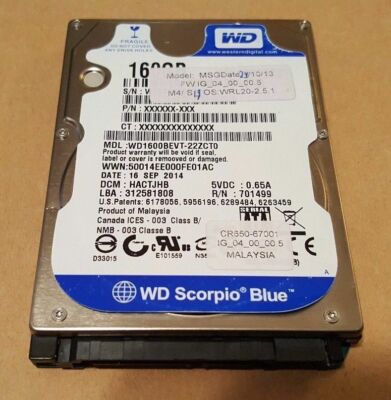 Hp 650 G5 Hard Disk 320GB Per HP Designjet T790 E T1300 - Nuovo, Modello CR650-67001, Compatibile Disco Rigido Hp Designjet - Foto 4
