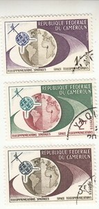 Cameroon 1963. Telecommunication. 3 Stamps 1f 2f 3f.  CTO  OG