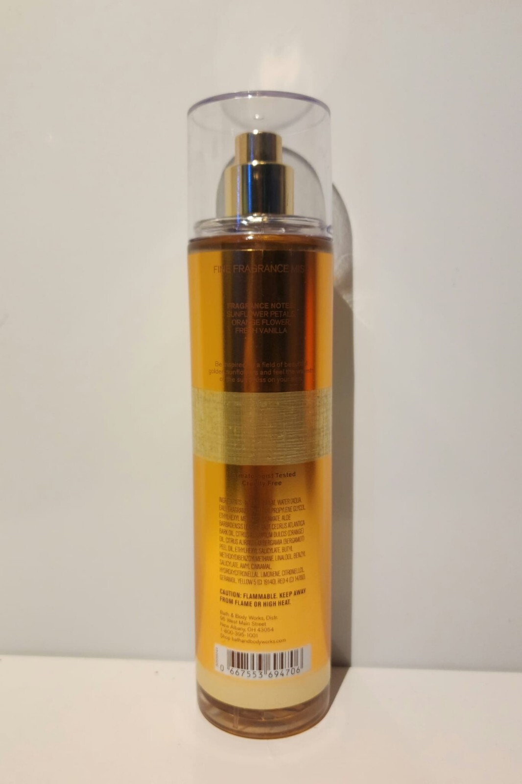  Bath & and Body Works Golden Sunflower Fine Fragrance Mist Spray 8 Fl oz/236ml 