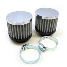 Chrome 3 Clamp-on Valve Cover Breather Set Wahsable Chevy Ford Mopar 1-12
