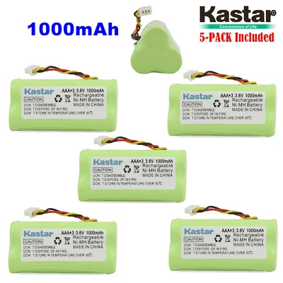 Kastar 5Pack 1000mAh for SYMBOL 82-67705-01, BTRY-LS42RAAOE-01, LS-4278 Scanner