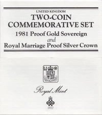 Royal Mint 1981 Proof Sovereign silver Proof Crown Coin Certificate ONLY [D]