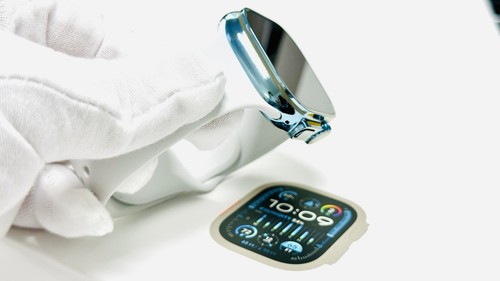 49MM Apple Watch ULTRA 2 Custom Polished BLUE Anodized with a White Sport Band - Picture 10 of 10