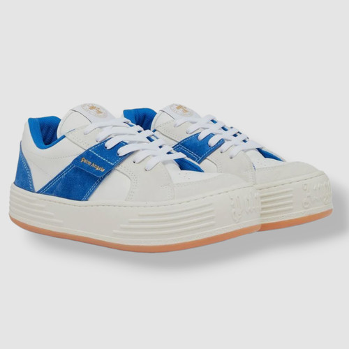 $535 Palm Angels Women's White Blue Snow Low Top Sneaker Shoes Size US 6/ EU 36