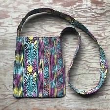 Upcycled 90s Fabric Handmade Crossbody Tote Bag