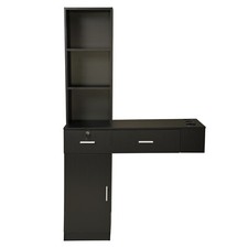 RESHABLE Wall Mount Beauty Salon Station Hair Salon Spa Equipment w/ 2 Drawers