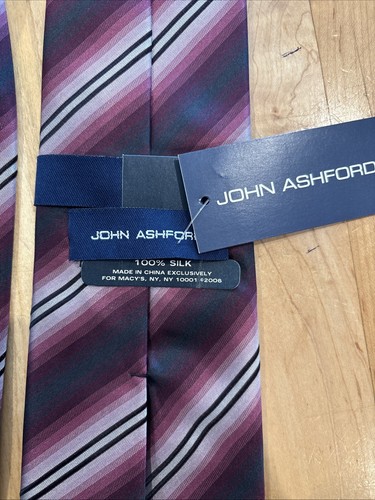 Vintage John Ashford 100% Silk Tie - Bild 8 von 8