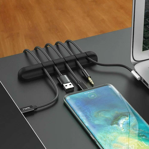 Multi ​USB CableOrganizer Cord Management Charger Desktop Holder. Wire Clip Z3X9