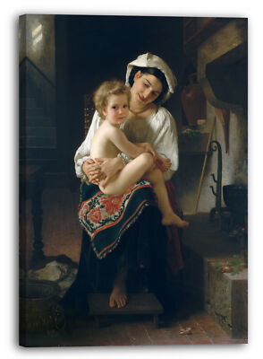 Kunstdruck William Bouguereau - Junge Mutter starrt auf ihr Kind