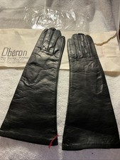 Vintage Ob ron Paris LadiesLong Leather Gloves France NOS Unworn Original Packag