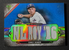 2024 Topps Triple Threads Corey Seager Sapphire Triple Relic Patch 1/3 #TTR-CSE