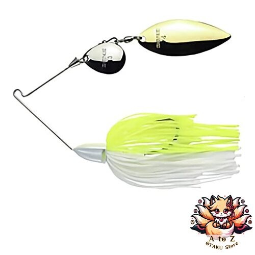 NEW Keitech T-Bone Spinnerbait Tandem Willow TW 3/8oz #509 White Char - Image 1
