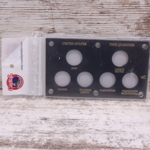 Capital Holder Plastic US Type Quarters Black 6 Coins Liberty Washington New