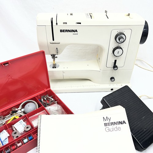 BERNINA 830 Record Electronic Sewing Machine With Pedal Accessories Case Extras
