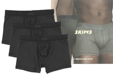 Skims Mens Boxer Briefs 3-pack Black Comfort Waistband 3 inch Inseam Large 36-38
