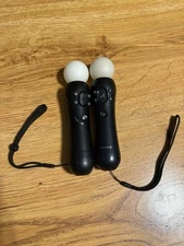 Two Sony PlayStation Move Motion Controller - Black CECH-ZCM2U