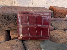 Wild Alligator Bi fold Wallet croc gator swamp leather hide Credit Gar FSU DC3
