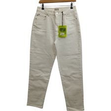 Fiorucci Tara Jeans Women's Size 31 White Angel Patch Denim Preloved