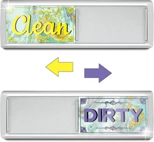psler Dishwasher-Magnet Clean Dirty Sign - Yellow&purple 