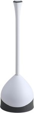Clorox Toilet Plunger with Hideaway Holder Caddy Heavy-Duty Compact Design