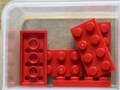 LEGO Parts - Red Plate 2 x 4 - No 3020 - QTY 5