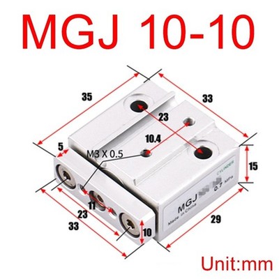 For SMC series: MGJ10-10 Miniature Small Cylinder Guide Rod Cylinder #xh