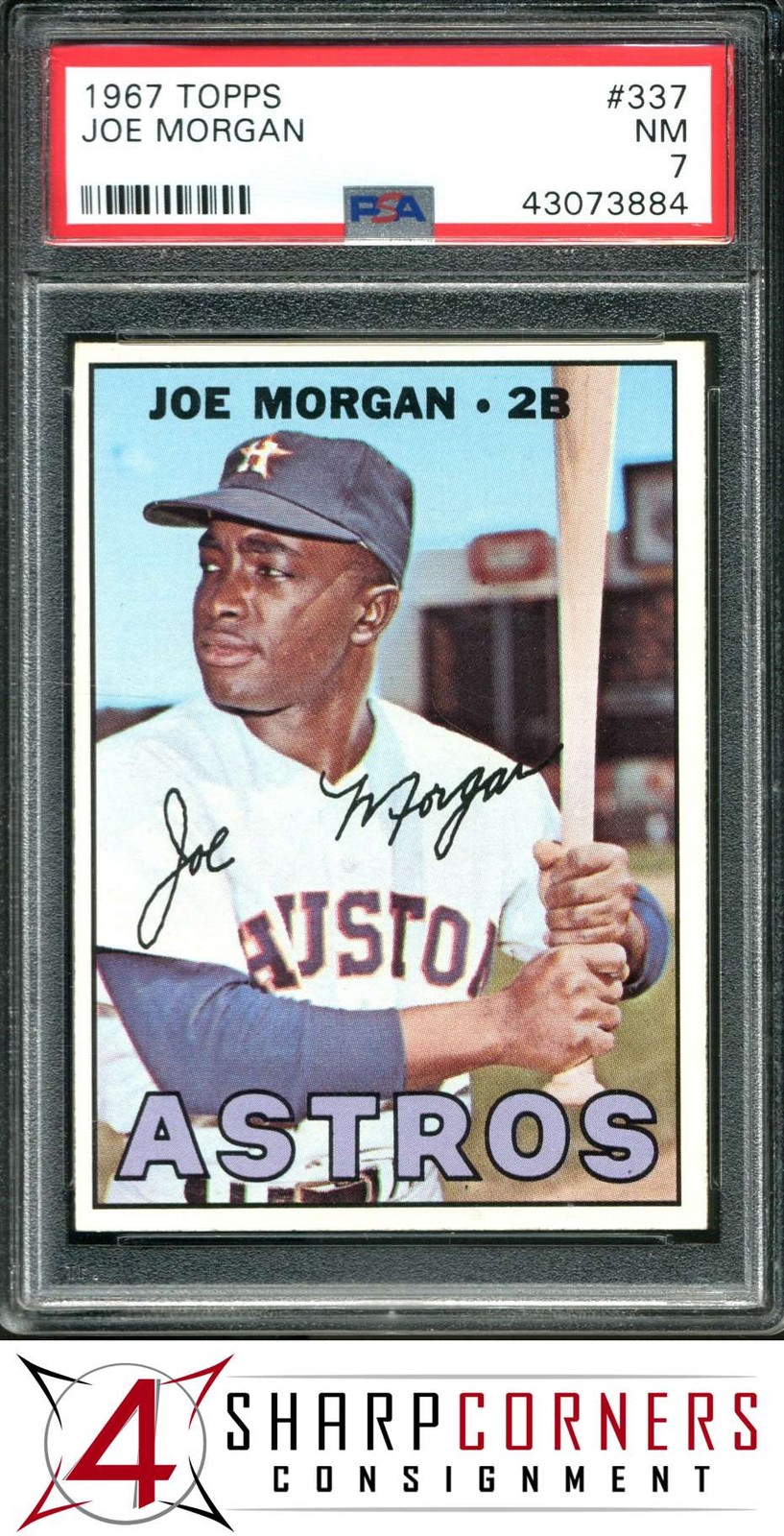 1967 TOPPS #337 JOE MORGAN ASTROS HOF PSA 7