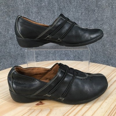 Naturalizer Nasan Shoes Womens 8 M Slip On Casual Comfort Low Top Leather BlackN