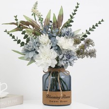 Faux Flowers in Vase,Artificial Flowers in Vase,Table Centerpieces for Dining...
