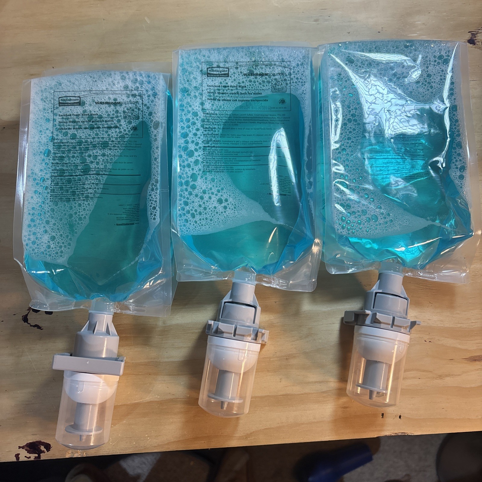 3 RUBBERMAID Enriched Foam Hand Wash / Soap Refills 1300 ml, 3486571, Flex