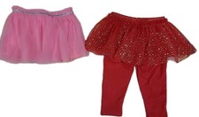 Garanimals Tutu 12 Months Lot Of 2 Pink  Red Glitter Girls Toddler Skirts