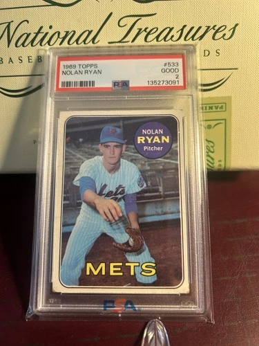 1969 Topps #533 Nolan Ryan PSA 2 EX HOF 2nd Year