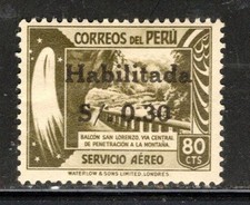 PERU LATIN AMERICA    STAMPS OVERPRINT MINT HINGED LOT 604BD