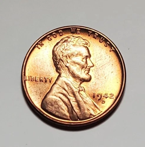 1942 D LINCOLN WHEAT PENNY UNC #P3597