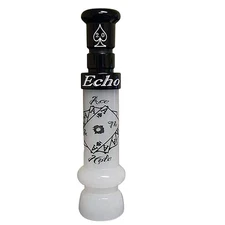 Echo Calls Ace in The Hole Single Reed Duck Call, Acrylic Black/Pearl #90023