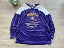 Men’s Vintage 90’s Big Ten Sports Bar & Grill Midwest Purple Jersey Ripped