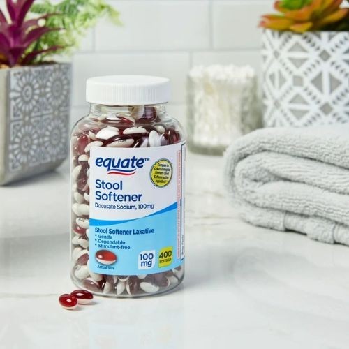 Equate Stool Softener Laxative Softgels for Constipation, 100 mg, 400 ...