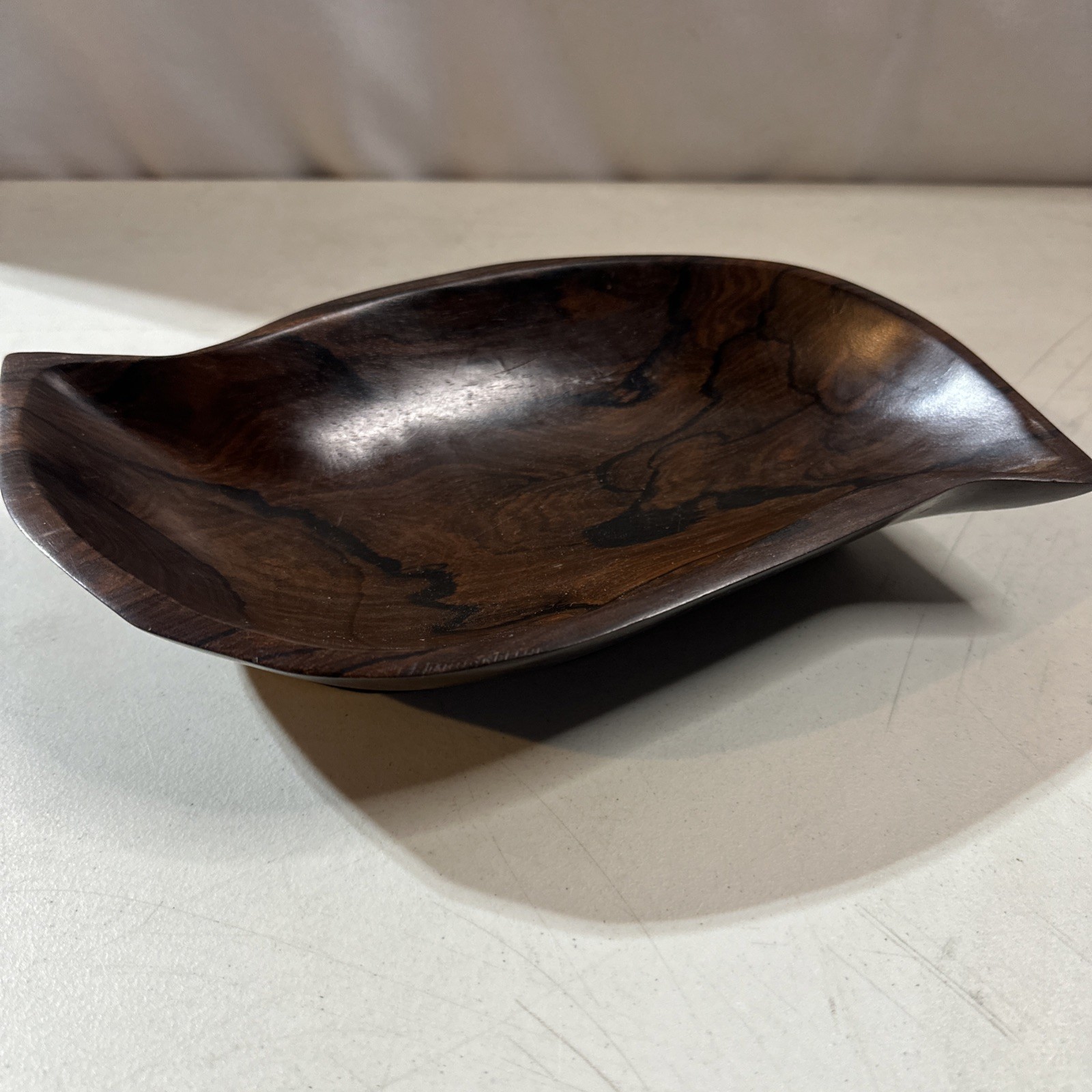 Vintage Mid Century Modern Brazilian Wood Serving Tray 12” x 6"