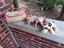 VINTAGE 1986 TONKA POUND PUPPIES NEWBORNS CARRIER CASE CRATE 2 DOGS 1 CAT