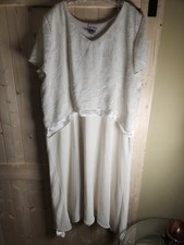 Ultra Dress New York Sz 22 W White Ivory Dress With Floral Print