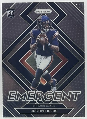 2021 Panini Prizm Justin Fields Rookie Emergent #E-4 Chicago Bears NFL