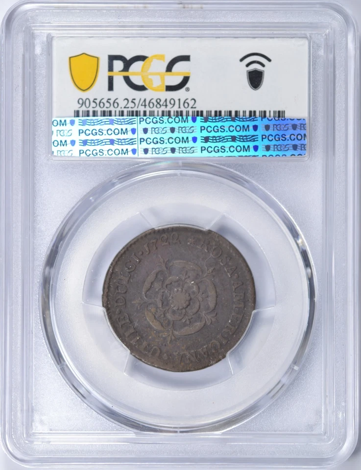 1722 ROSA AMERICANA PENNY MARTIN 2.9-C.3 PCGS VF25 BEAUTIFUL COLONIAL - Image 2 of 3
