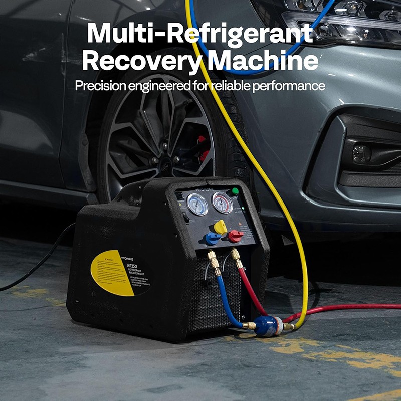 Refrigerant Recovery Machine 1 HP Dual Cylinder Oil-Less Freon