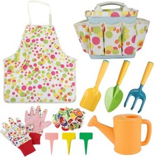 Kids Gardening Set, Kids Gardening Tools with Watering Can, Shovel, Rake,